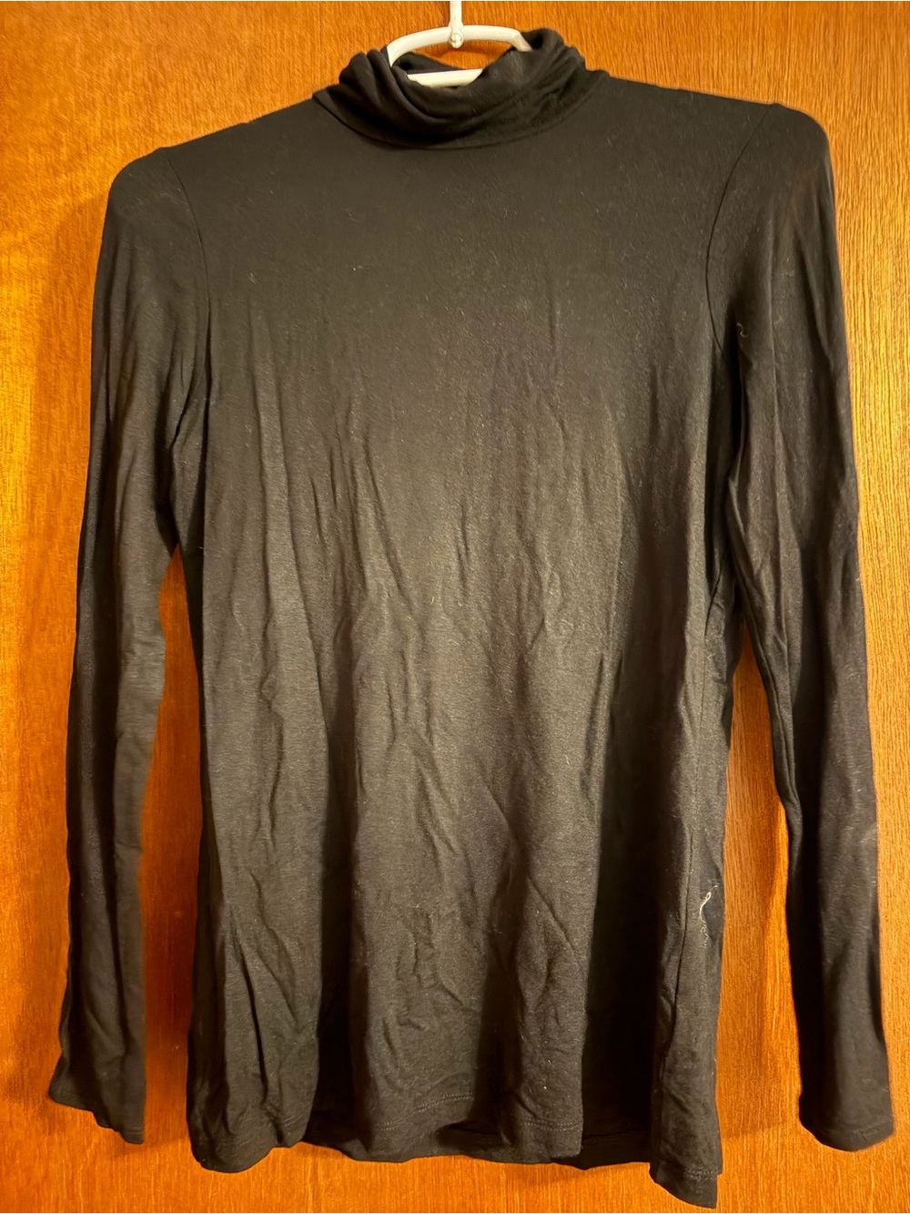 Paraphrase Black Long-Sleeve Turtleneck Top